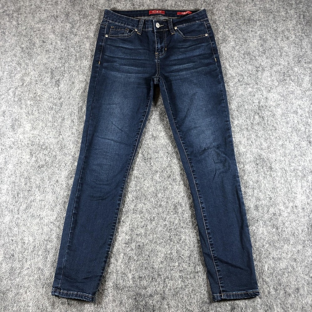 Guess Jeans Womens 27 Medium Wash Mid Rise Skinny Melanie Fit Stretch Denim‎